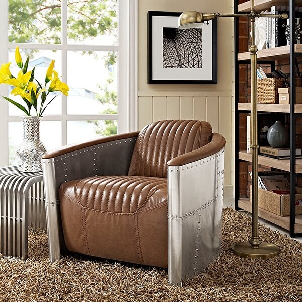 Mozilla Aluminum Industrial Antique Lounge Chair - Bed Bath Mozilla Aluminum Industrial Antique Lounge Chair - Bed Bath