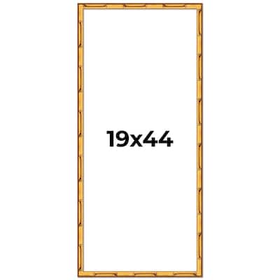 19x44 Frame Gold Bamboo Picture Frame Modern Photo Frame Includes UV Acrylic Shatter Guard Front Acid Free Foam Backing Board