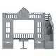 preview thumbnail 4 of 17, Multifunctional Design Wood Bunk Bed with more Storage Space, Bunk Bed Turn into Upper Bed and Down Desk, Grey