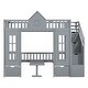 preview thumbnail 10 of 12, Twin-Over-Twin Bunk Bed with Table, Turn into Upper Bed & Down Desk