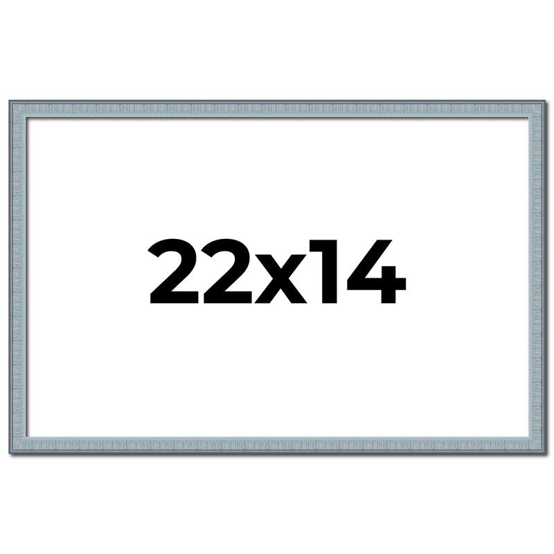 22x14 Frame Rustic Sky Blue Solid Wood Picture Frame | 0.75 Inch