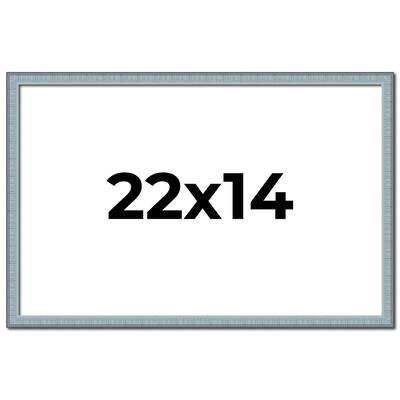 22x14 Frame Rustic Sky Blue Solid Wood Picture Frame | 0.75 Inch