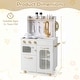 preview thumbnail 4 of 7, White Wooden Kitchen Playset with Sink, Stove, Microwave, Oven, and Accessories for Kids - 21" × 12" × 32" (L x W x H)