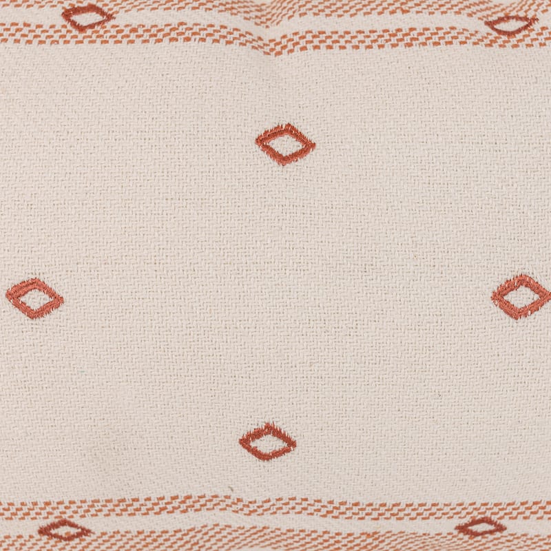 Foreside Home & Garden Red Embroidered Filled Cotton Pillow