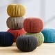 preview thumbnail 46 of 62, Moro Handcrafted Modern Cotton Pouf by Christopher Knight Home
