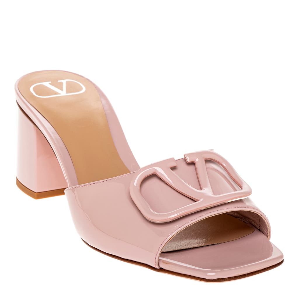 Valentino Vlogo Signature Sandals in Patent Leather