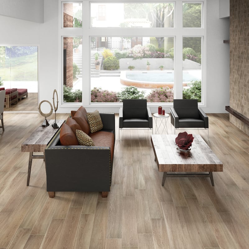 Daltile Emerson Wood 6" x 48" Wood Look Floor Tile (8 PCS Per Carton) (15.12 SQFT Per Carton)