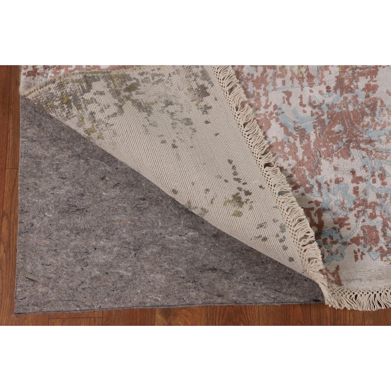 Multicolor Modern Abstract Area Rug Hand-Knotted Wool Carpet - 5'7"x 8'0"