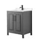Option Dark Gray, Black Trim, White Quartz Top