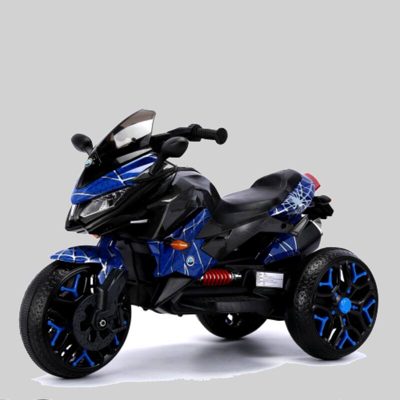 Battery Powered 12V Kids Motorcycle, Electric Ride-On with Training Wheels, Manual Throttle, Lighting Wheels