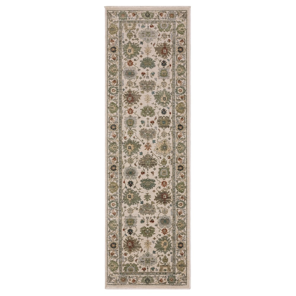 Esme Vintage Oriental Ivory/ Multi Area Rug