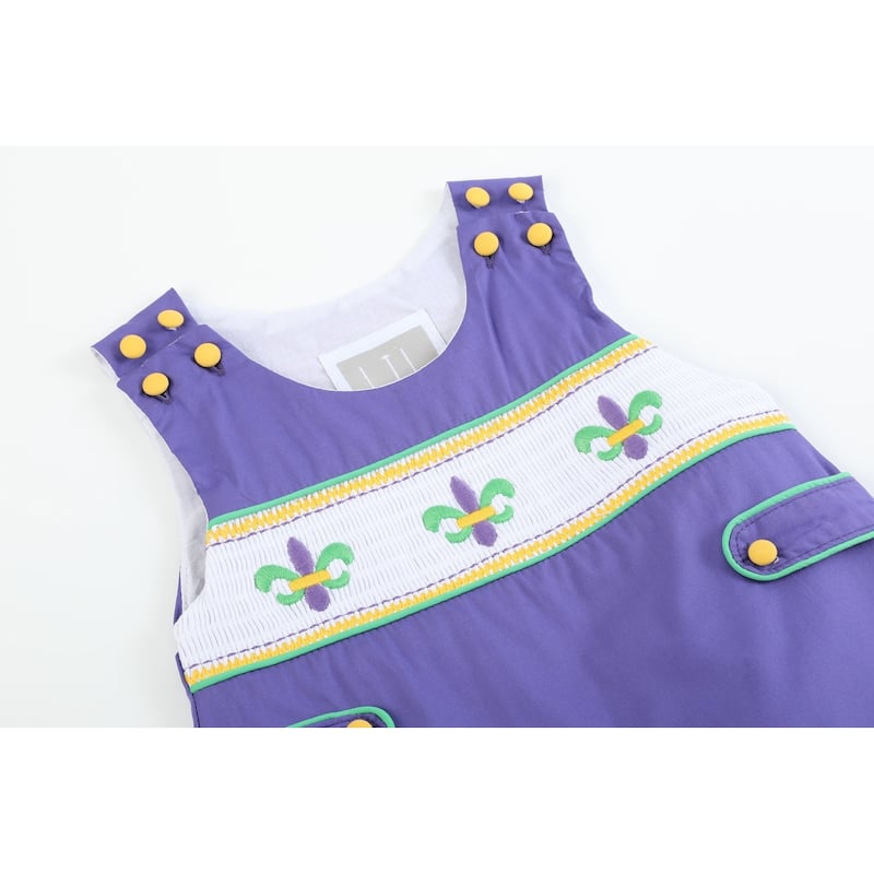 Purple Mardi Gras Smocked JonJons