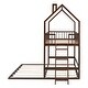 preview thumbnail 38 of 40, Twin Over Twin-Twin House Bunk Bed with Ladder L-Shaped Bunk Bed