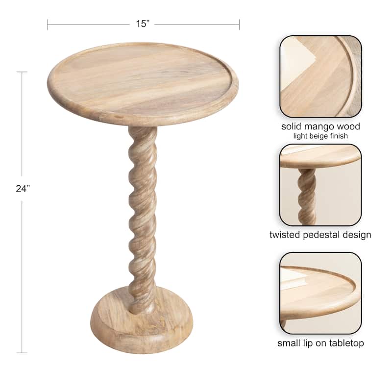 Kate and Laurel Willoughby Round Side Table