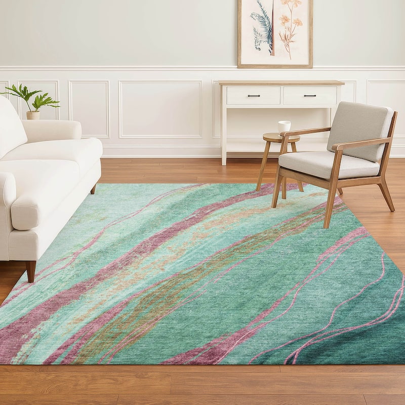 Premium Washable Super Soft Modern Flow Mayfield Rug
