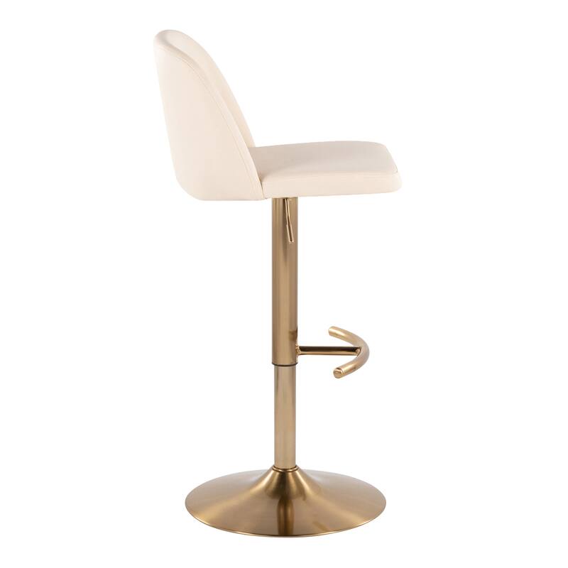 Strick & Bolton Oscar Adjustable Bar Stool with Rounded T Footrest (Set of 2)