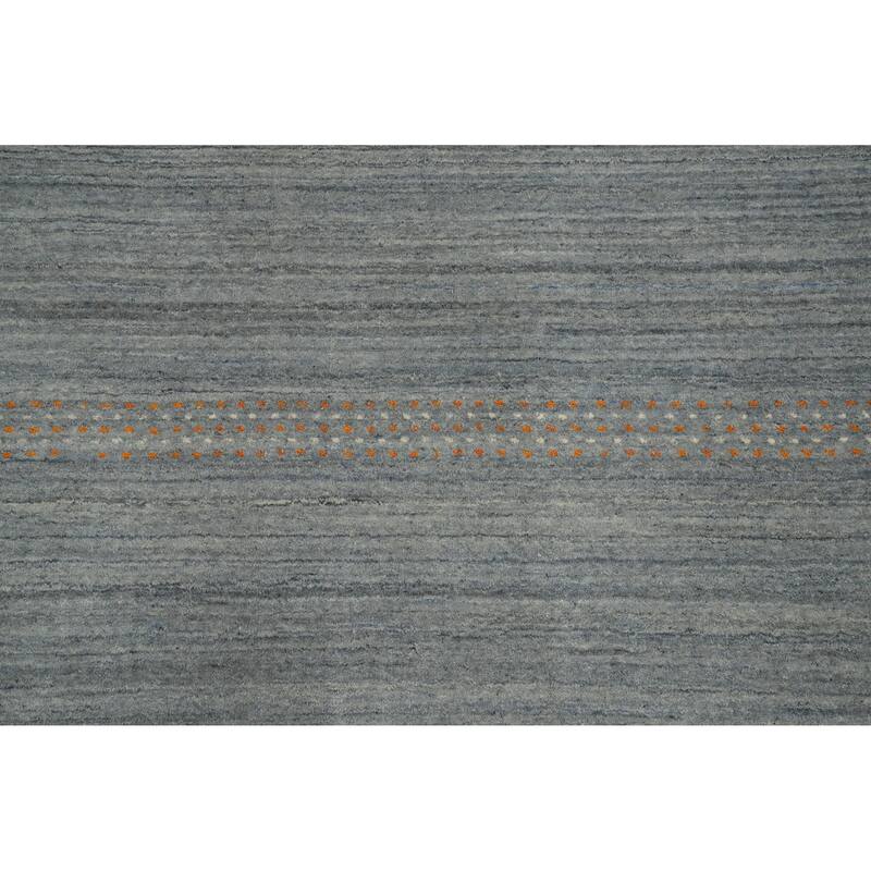 Hand Knotted Oriental 100% Wool Carpet Tribal Animal Pictorial Greys & Charcoal Gabbeh Area Rug - 9' 1'' X 9' 1''