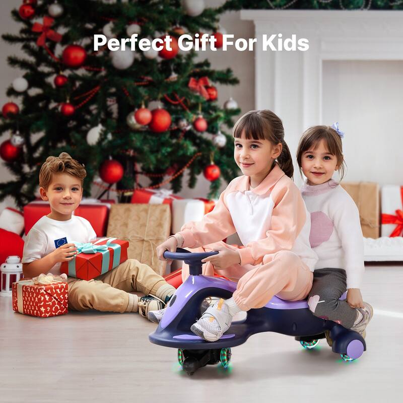 Kids Electric Ride On Wiggle Car for Toddlers Indoor/Outdoor Use - 29.1 x 13.4 x 16.1 in