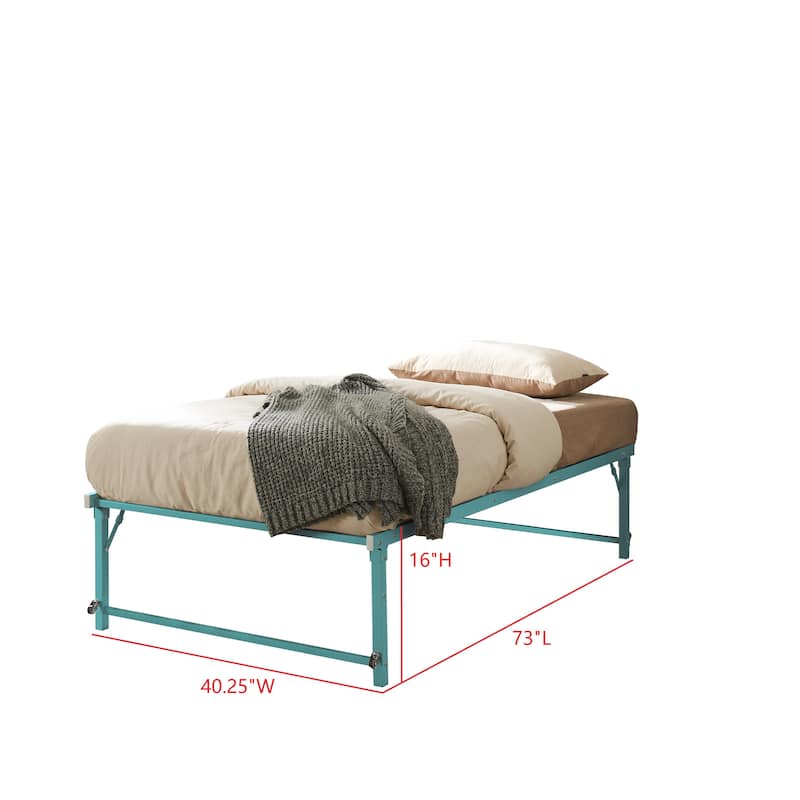 Amara Metal Lift-Up Trundle Bed with Wheels
