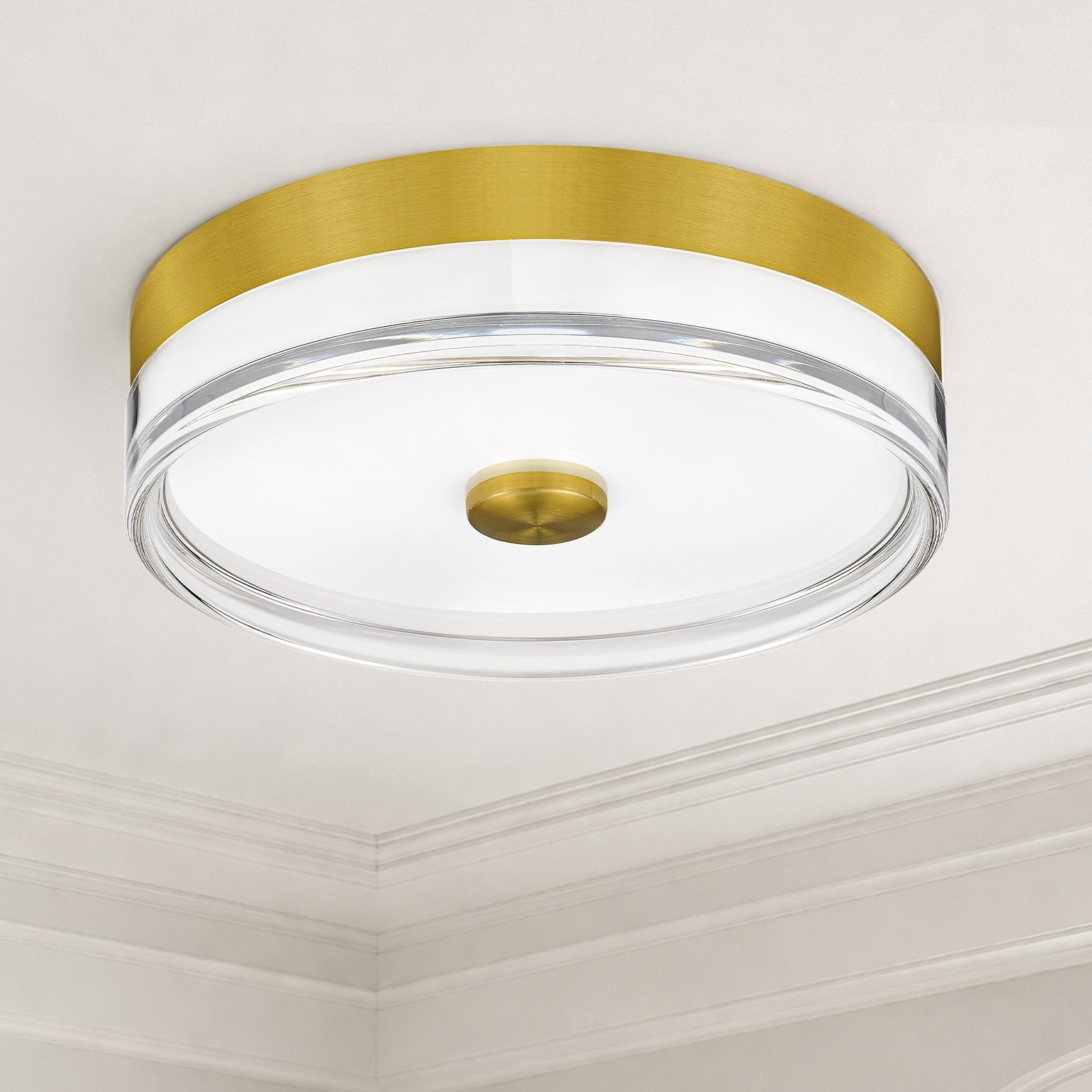 Modern LED Flush Mount Ceiling Light with 5CCT Selectable Color Temperature