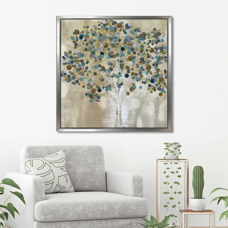 "A Teal Tree" Print on Floating Canvas