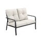 preview thumbnail 4 of 5, Patio Festival Curve-Arm 4-Piece Metal Outdoor Conversation Set