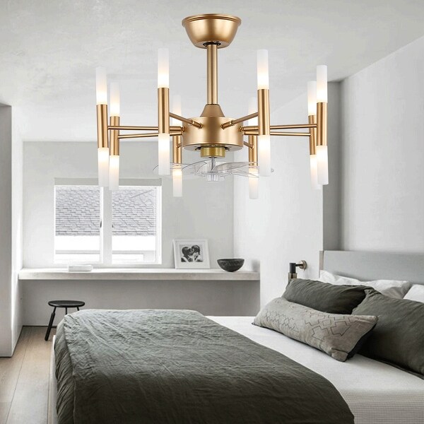 あうる Oaks Aura Farrel 23 in.Indoor French Gold Luxury Ceiling Fan