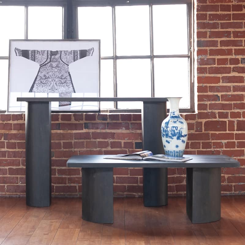 Half Moon Mango Wood Coffee Table by East at Main