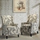 preview thumbnail 29 of 88, Damaris Comfy Recliner for Bedroom Set of 2 with wingback by HULALA HOME FRENCH COUNTRY INDIGO
