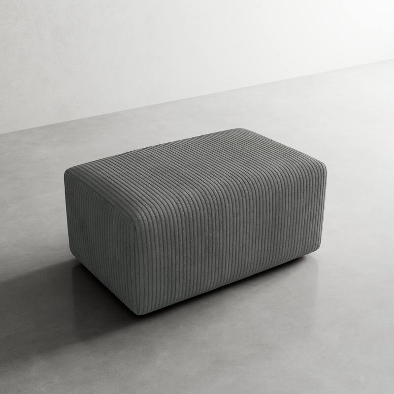 DREAMSIDEA Rectangular Oversized Accent Ottoman - Grey