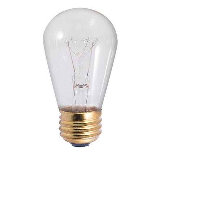 Bulbrite Pack of (25) 11 Watt Dimmable Clear S14 Incandescent Light Bulbs with Medium (E26) Base, 2700K Warm White Light