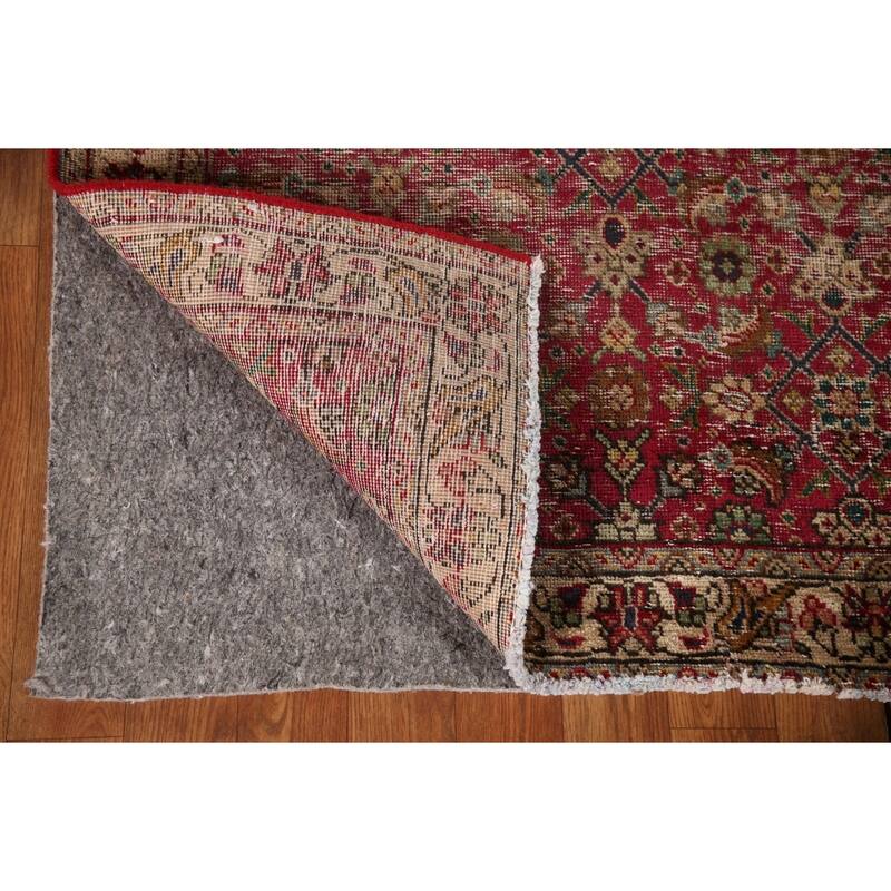 Tabriz Persian Antique Runner Rug Hand-knotted Wool Carpet - 3'3"x 9'3"