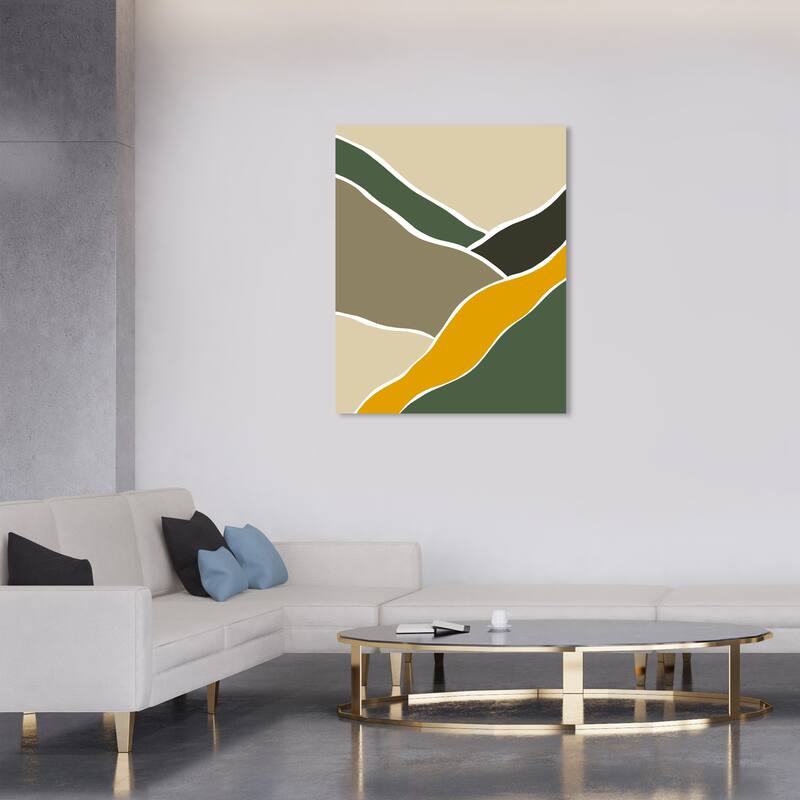 Wynwood Studio Canvas Abstract Up there in the Hills Brown Modern & Contemporary Wall Art Canvas Print - 30 x 36