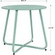 preview thumbnail 9 of 17, Portable Steel Outdoor Patio Round Side Table Weather Resistant Round Table