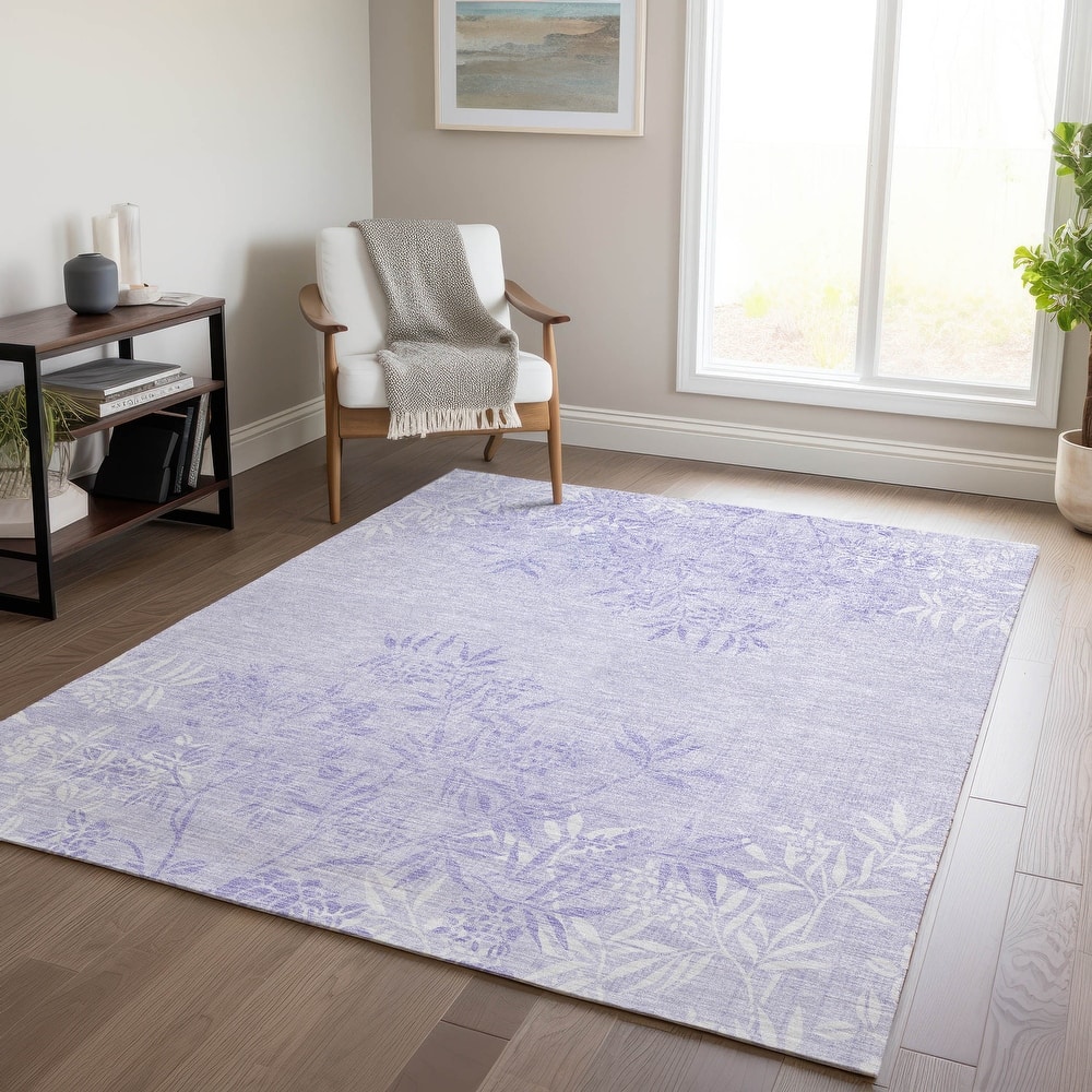 Machine Washable Indoor/ Outdoor Chantille Modern Garden Rug