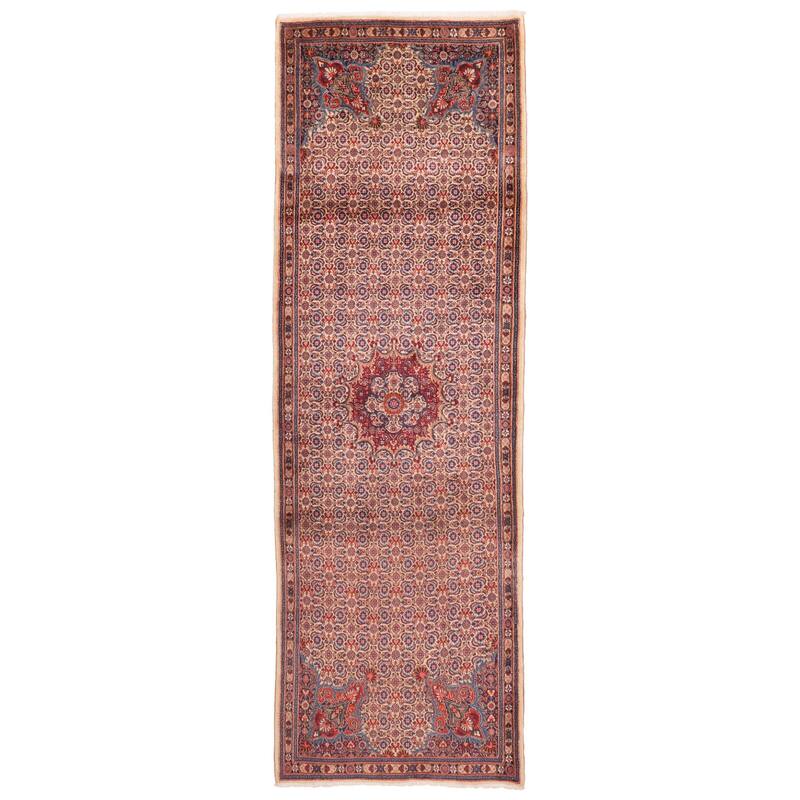 ECARPETGALLERY Hand-knotted Kayseri Cream Wool Rug - 3'5 x 10'5