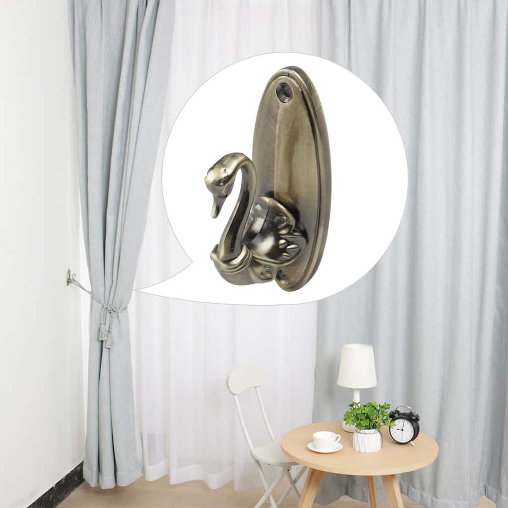 Curtain Tieback Hooks Zinc Alloy Vintage Screen Wall Holdback 2pcs