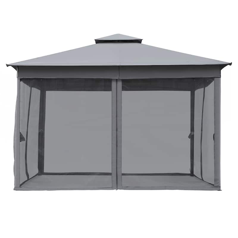 10x12 Outdoor Gazebo Tent with Double Roofs