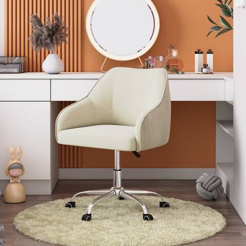 Corvus Braff Velvet Upholstered Adjustable Ergonomic Office Chair