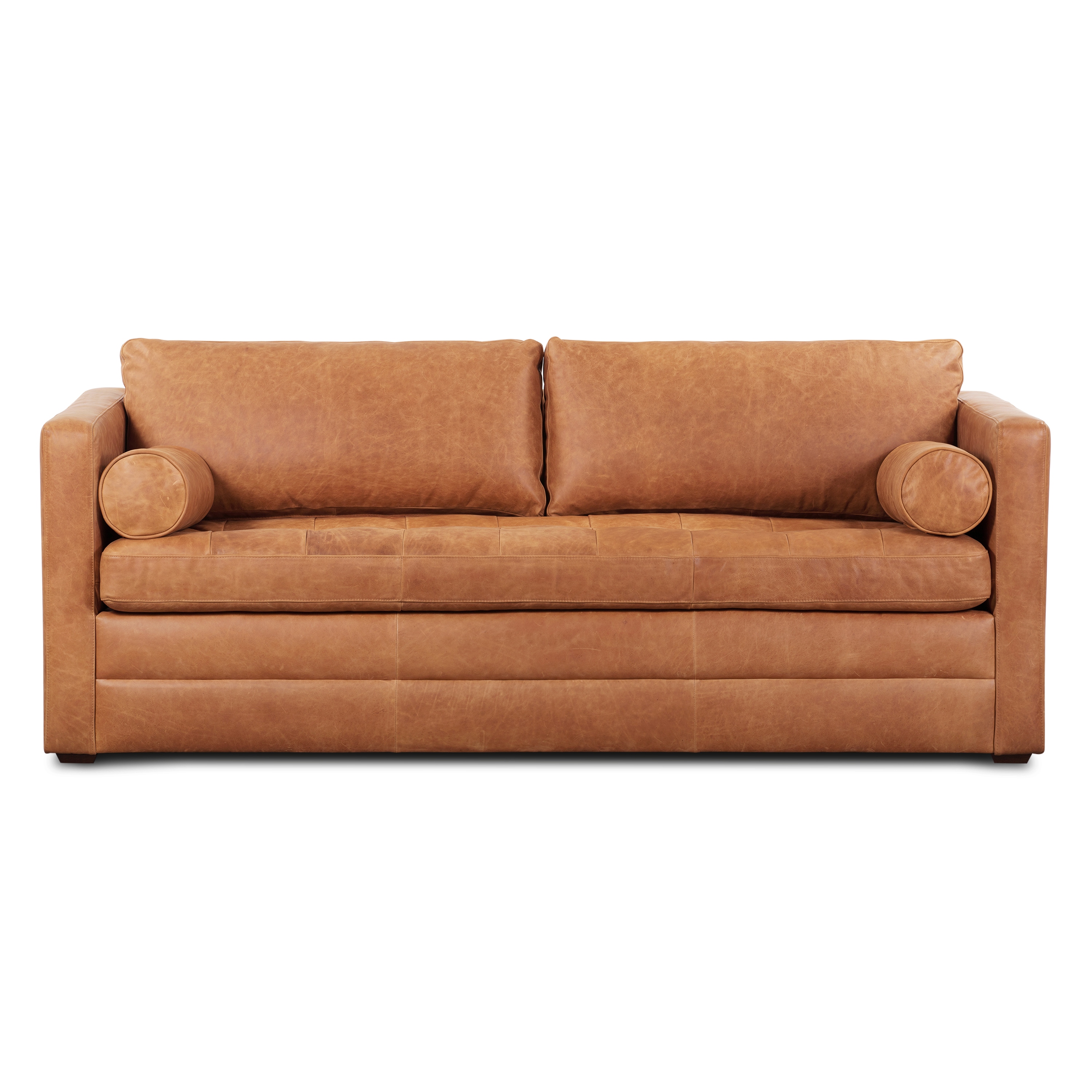 Cognac leather best sale sleeper sofa