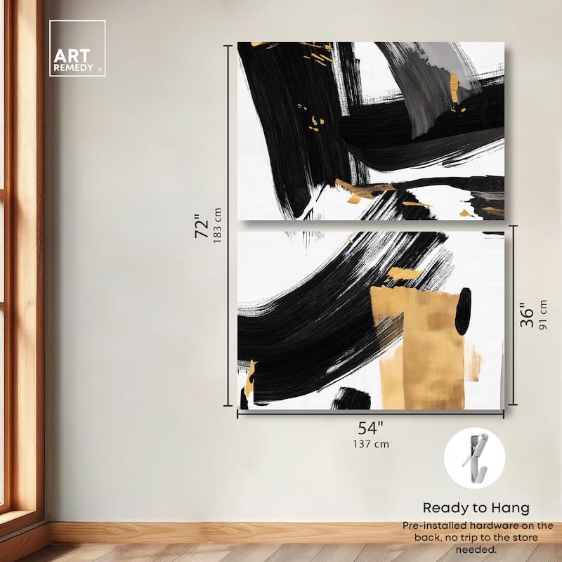 Refined Simplicity Canvas Set of 2 by Art Remedy, Gallery Wrapped