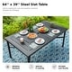 preview thumbnail 23 of 25, MAISON ARTS Outdoor Patio Dining Set, 6/8 Metal Stackable Chairs and 1 Rectangular Expandable Table