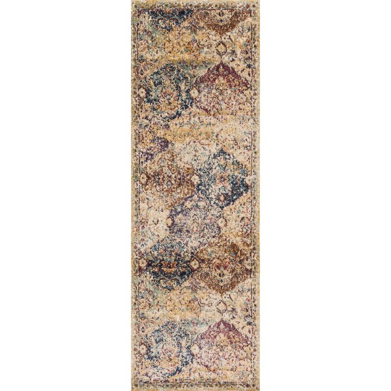 Alexander Home Contessa Traditional Damask Distressed Rug
