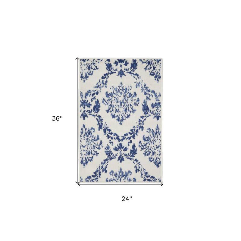 Power Loomed Distressed Stain Resistant Area Rug - 36' X '24' X '0.39