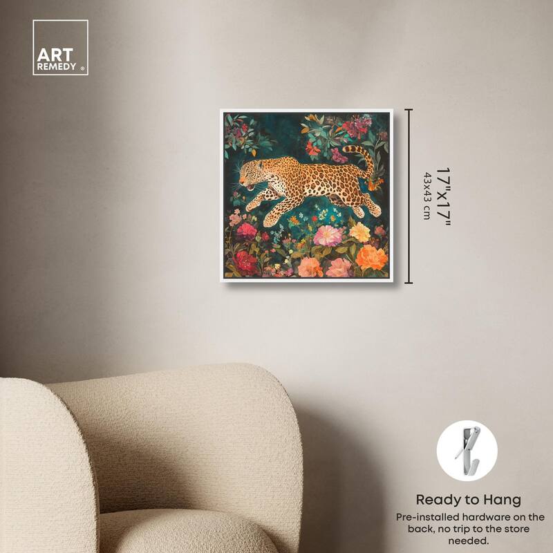 Tigers and Blooms Canvas by Art Remedy