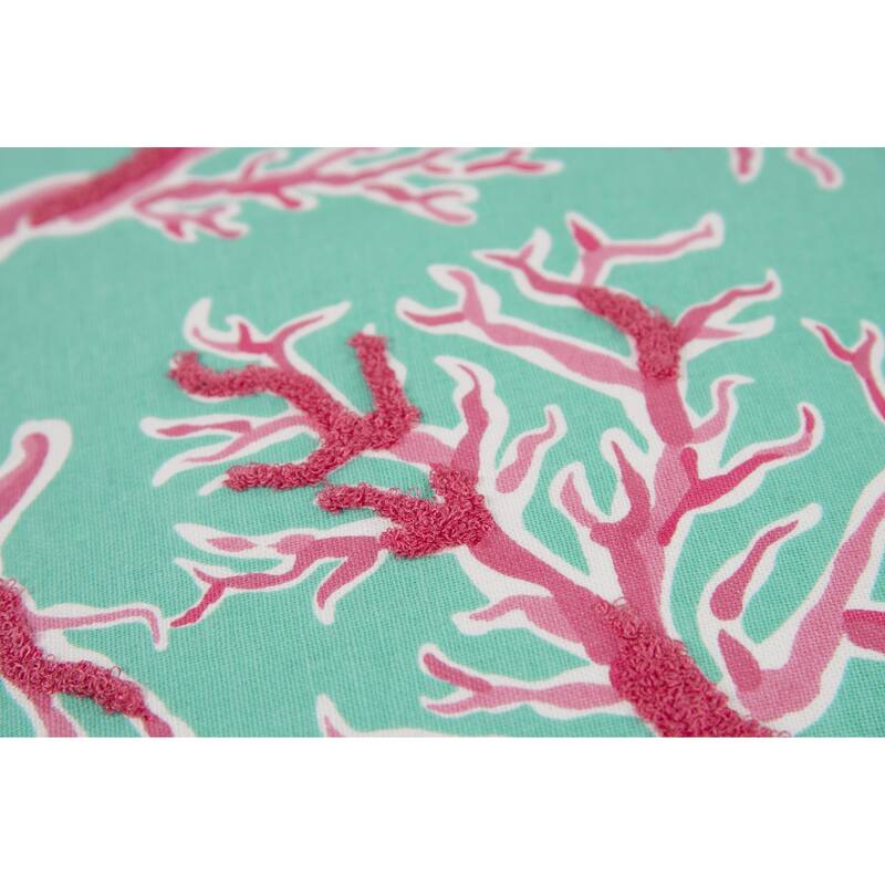 Simply Southern Print with Embroidery Cotton Throw Pillow - Teal