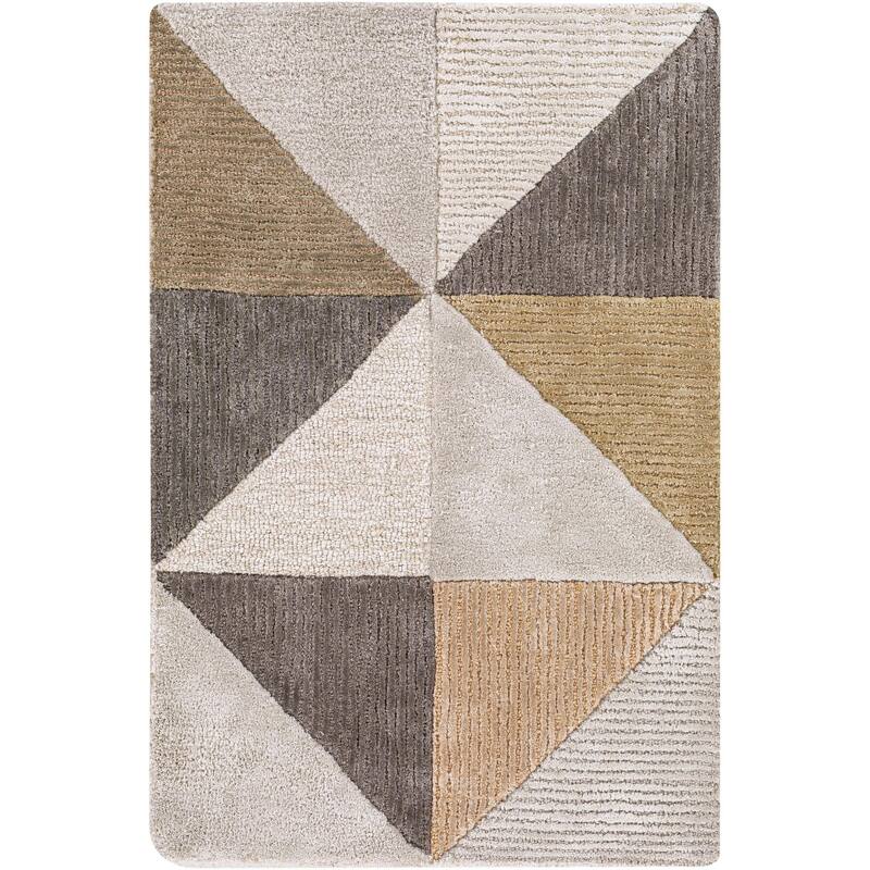 Amber Modern Patchwork Area Rug
