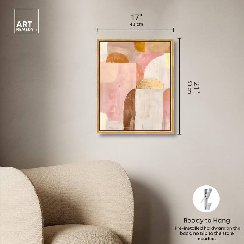 Rose Quartz and Sand II Canvas by Art Remedy