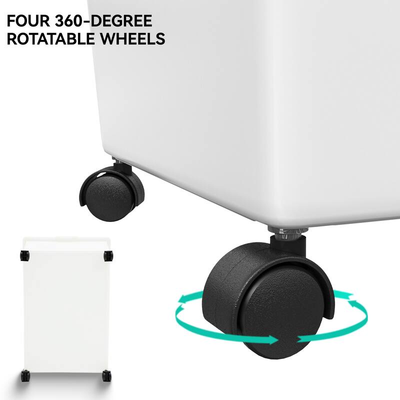 10.5 Gal Ingredient Flour Storage Bin 3Pcs Rice Storage Containers with Wheels