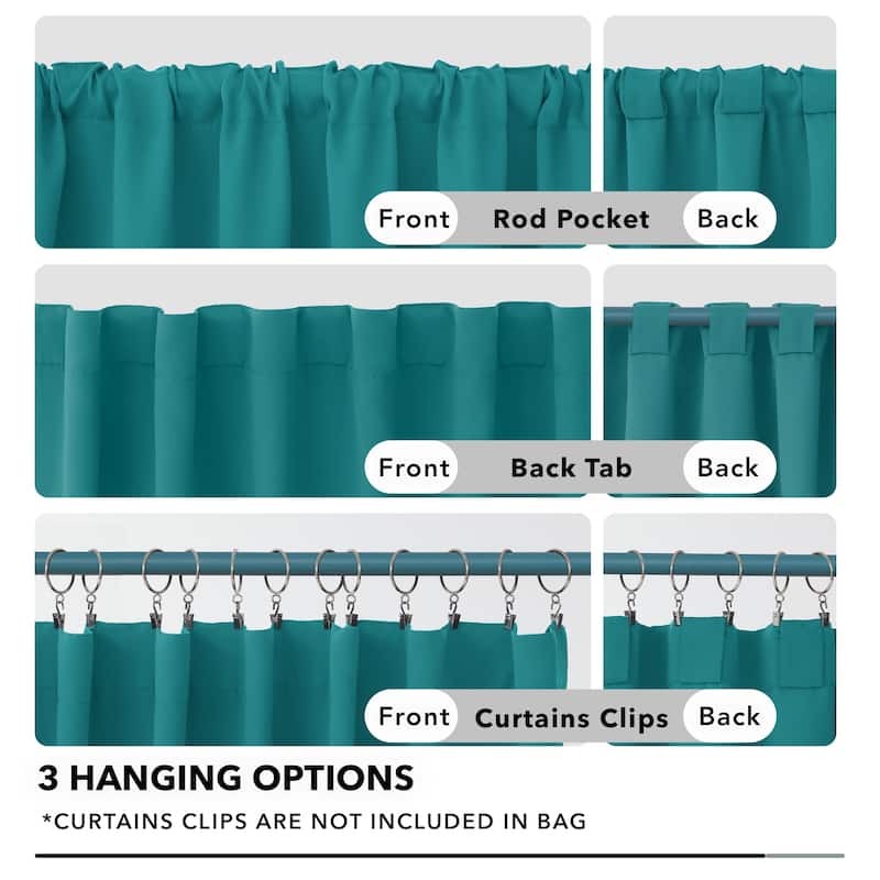Deconovo Back Tab Blackout Curtains (2 Panel)